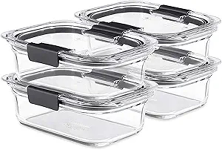 Rubbermaid Brilliance Glass Food Storage Set (4-Piece)