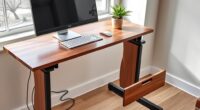 clutter free adjustable desk
