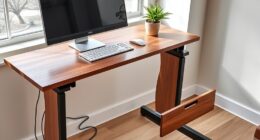clutter free adjustable desk