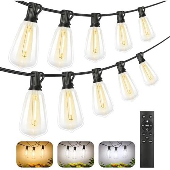 Brightever 3-Color 100FT LED Outdoor String Lights