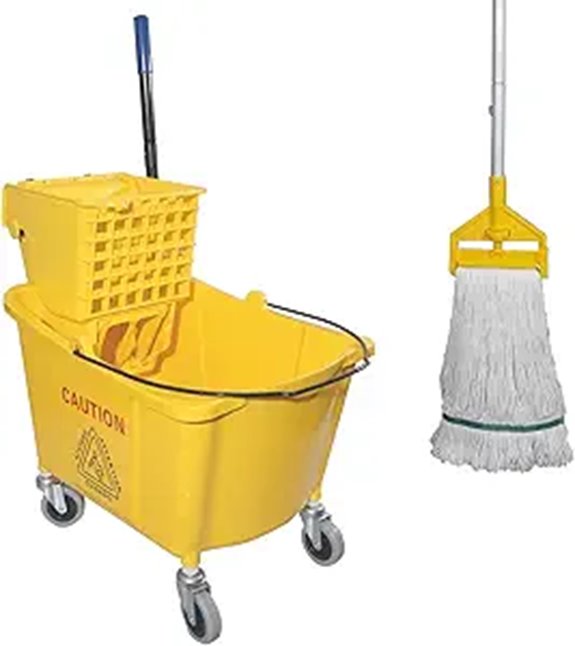 Commercial Mop Bucket with Side Press Wringer