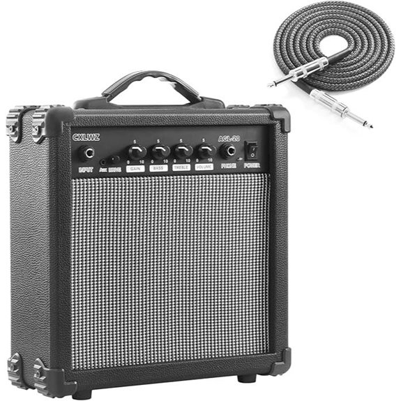 Portable 20W Electric Guitar Amp with Noise Reduction
