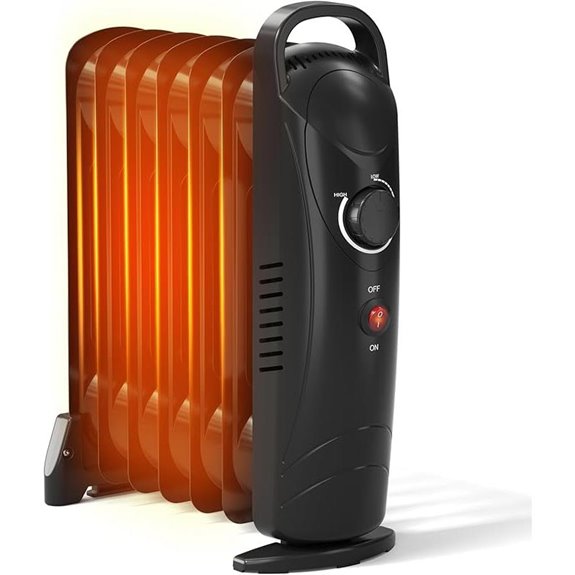 LifePlus Small Oil Filled Space Heater (Black)