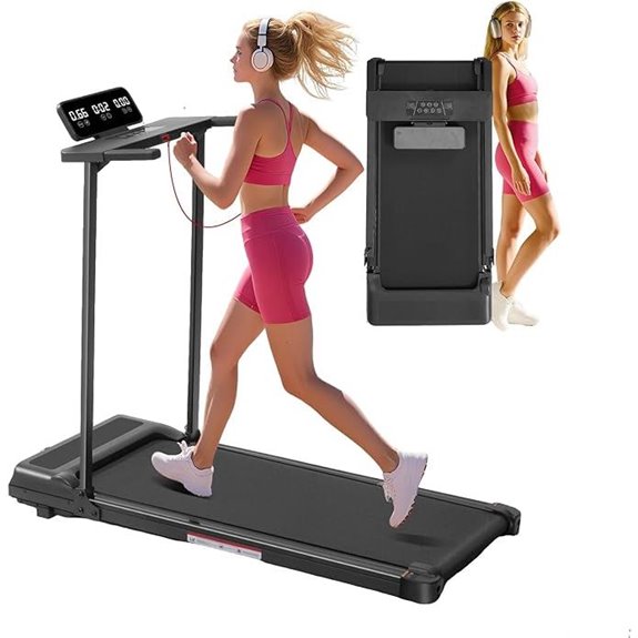 Walking Pad Treadmill with Handle Compact Quiet 400 LBS Capacity