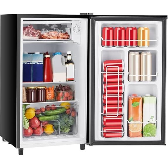 Sweetcrispy 3.2 Cu.Ft Mini Fridge with Freezer