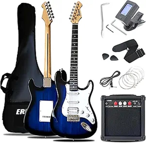 Ermik Electric Guitar Kit with Amp and Accessories