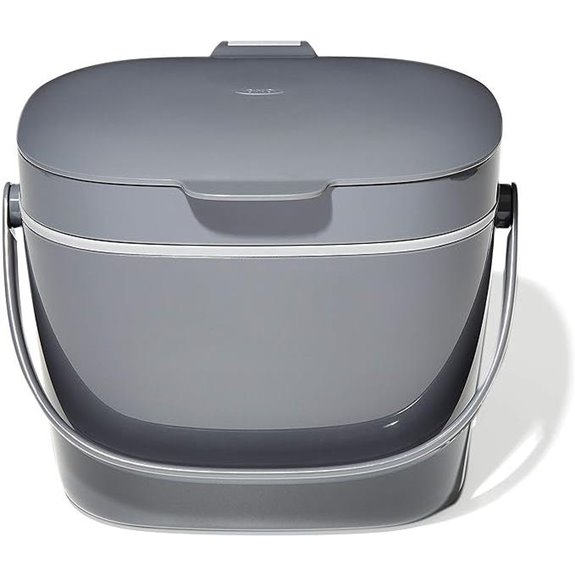 OXO Good Grips EASY-CLEAN COMPOST BIN - CHARCOAL - 1.75 GAL/6.62 L