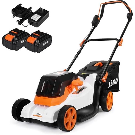 LIGO 40V Cordless Lawn Mower with Battery and Bag