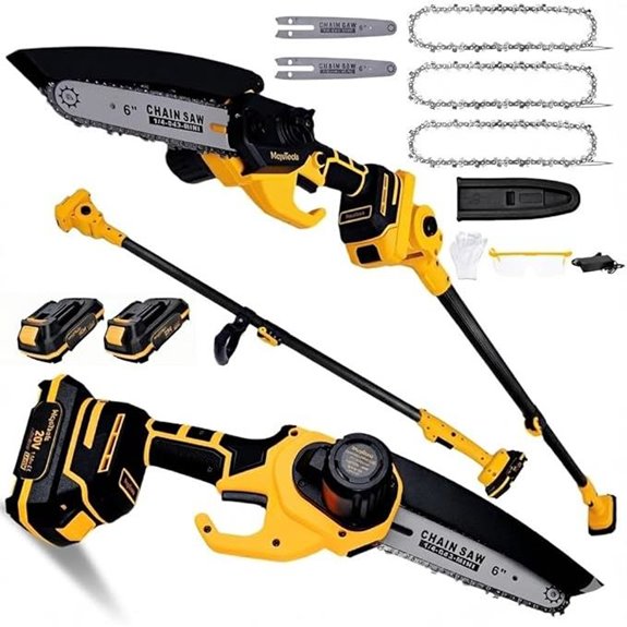 2-in-1 Cordless Mini & Pole Chainsaw (15ft)