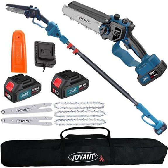 Cordless Electric Pole Saw with 15Ft Reach and Batteries