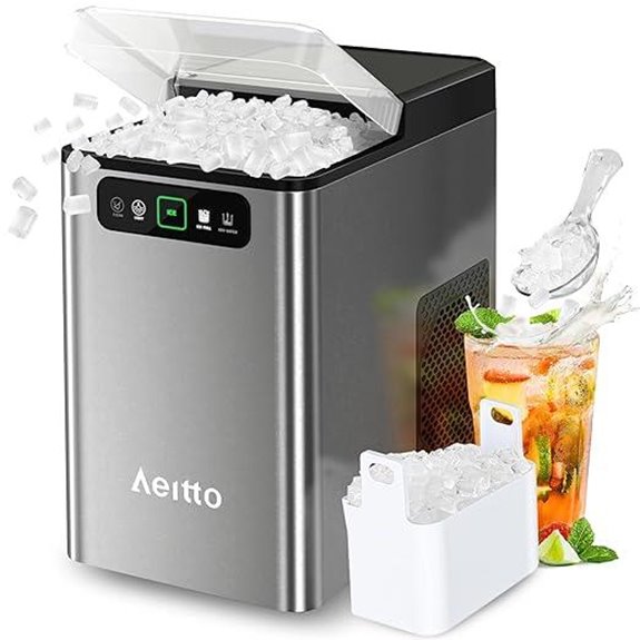 Aeitto Nugget Ice Maker Countertop with Scoop