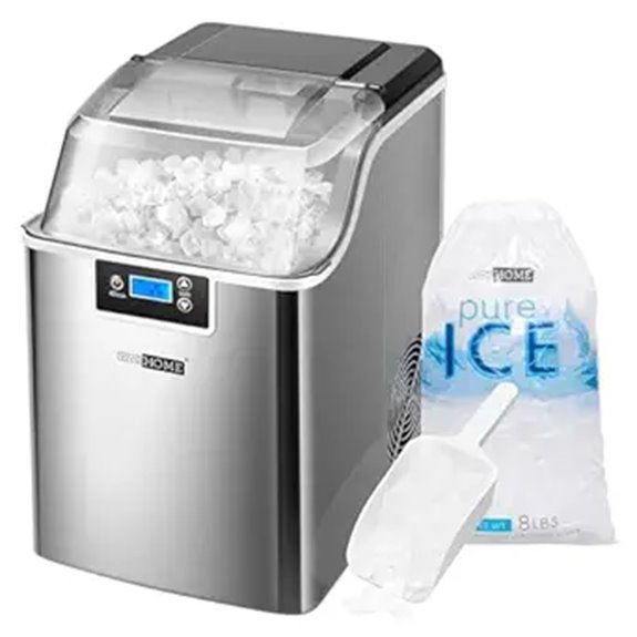 VIVOHOME Nugget Ice Maker Countertop with Accessories