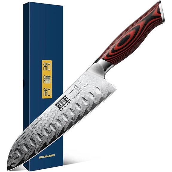 HOSHANHO Damascus Santoku Knife 7-Inch Chef Knife
