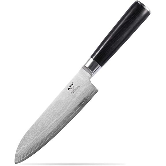 Damascus Santoku Knife 7 Inch with VG10 Steel