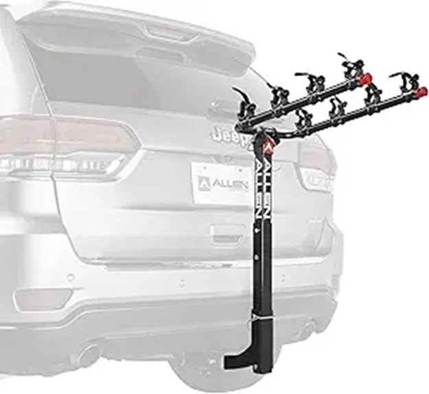 Allen Sports Deluxe 4-Bike Hitch Mount Rack (2-Inch Receiver) Black