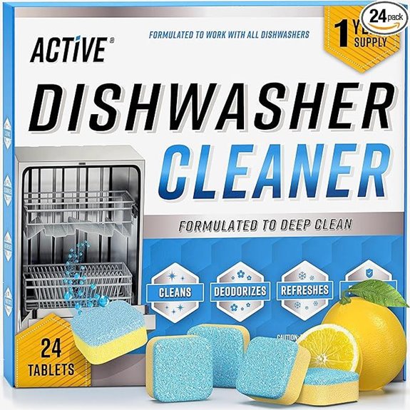 Dishwasher Cleaner & Deodorizer Tablets (24 Pack)