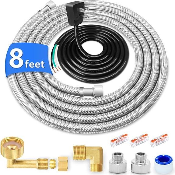 Dishwasher Installation Kit with Hose Elbows Adapters Cord