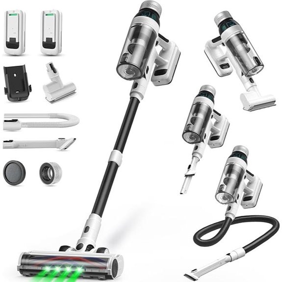 Cordless Vacuum Cleaner with 2 Batteries and Dock