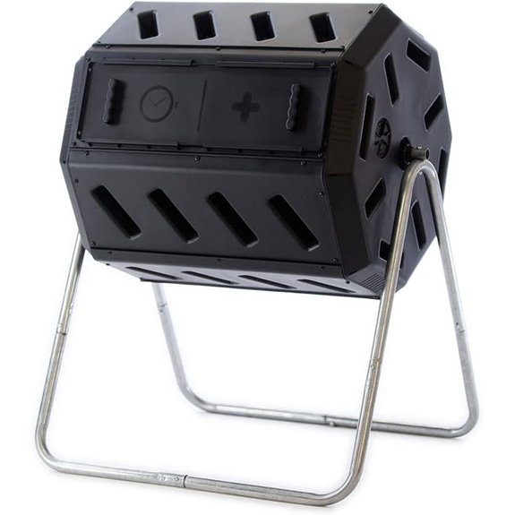 FCMP Dual Chamber Tumbling Compost Bin 37 Gallon