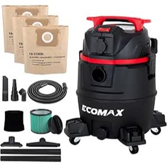 ECOMAX 2-in-1 Shop Vac & Dust Extractor