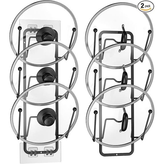 2 Pack Pot Lid Organizer for Kitchen Storage