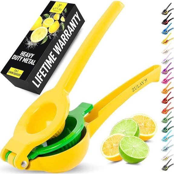 Zulay Metal 2-in-1 Lemon Squeezer and Juicer