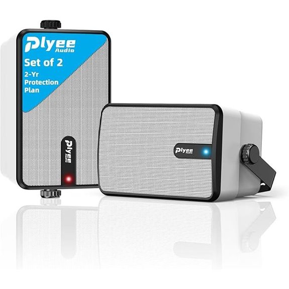 Outdoor Bluetooth Speakers 2-Pack with Wall Mount