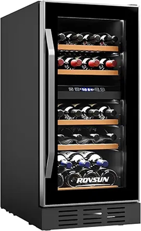 ROVSUN 26-Bottle Dual Zone Wine & Beverage Cooler