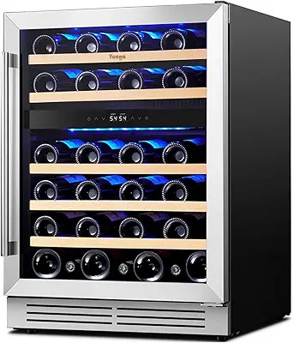Yeego 24-Inch Dual Zone Wine Refrigerator (47 Bottles)