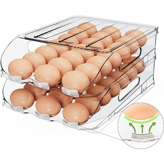 Automatic Egg Dispenser with Lid and Handle