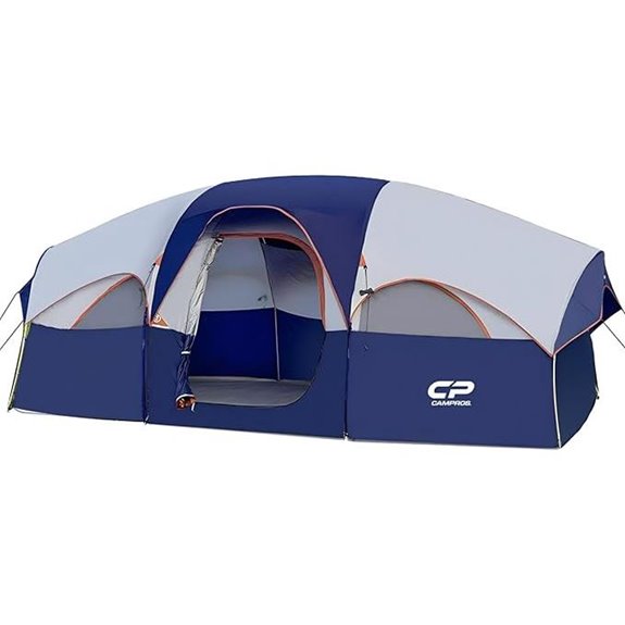 CAMPROS 8-Person Family Camping Tent with Mesh Windows