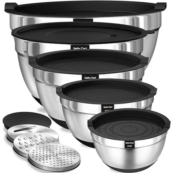 Umite Chef Stainless Steel Mixing Bowls Set (8 pcs)