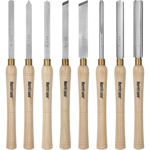 HURRICANE 8pc Wood Lathe Chisel Set