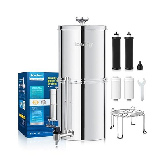 8-Stage Stainless Steel Gravity Water Filtration System
