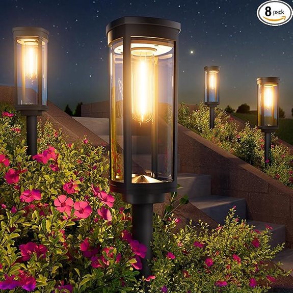 Bright Solar Pathway Lights 8-Pack Waterproof Outdoor Decor