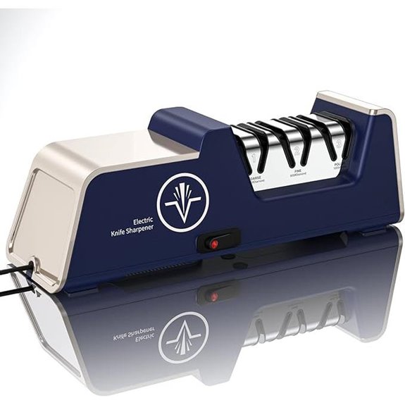 Homly Electric Knife Sharpener with Diamond Abrasives