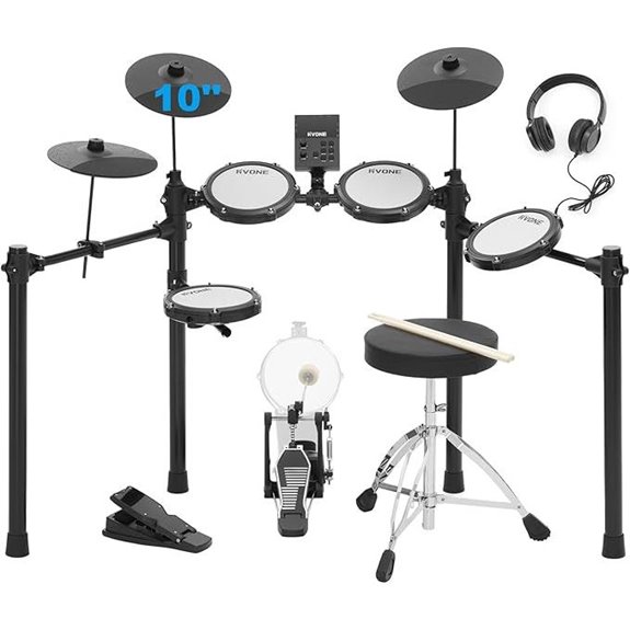 Electric Drum Set with Pedal and Accessories