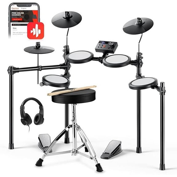 Donner Electric Drum Set with Accessories and Lessons