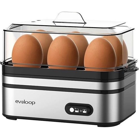 Evoloop 6-Egg Electric Egg Cooker with Auto Shut-Off