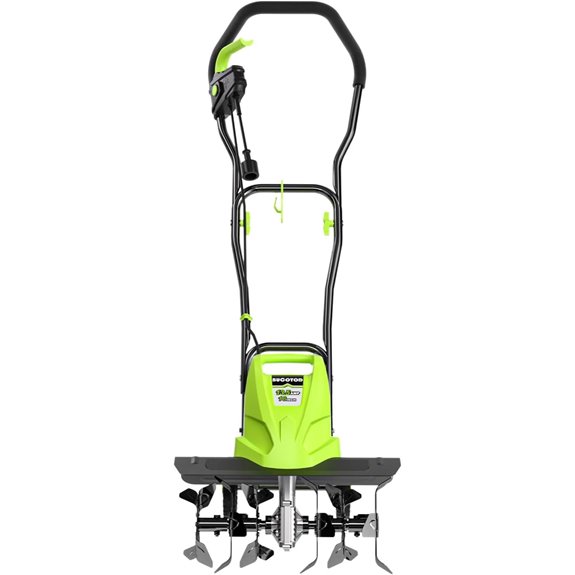 Electric Corded Garden Tiller with Adjustable Wheels