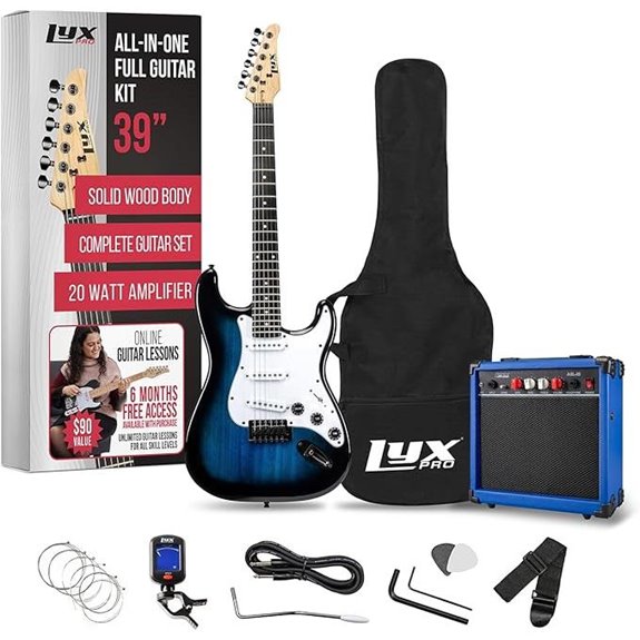 LyxPro 39 Electric Guitar Kit with Accessories