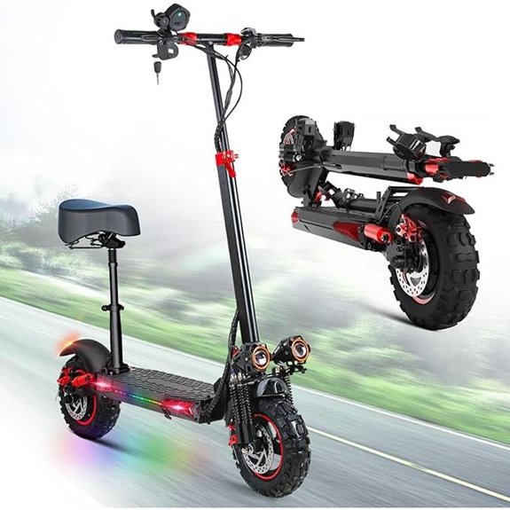 Off-Road Electric Scooter with Seat 1200W 34MPH