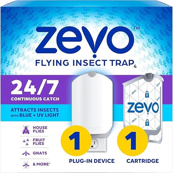 Zevo Flying Insect Trap & Cartridge (Plug-in UV Light)