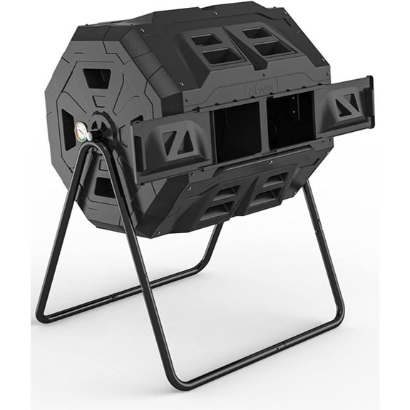 Upgraded Dual Chamber Garden Composter with Thermometer