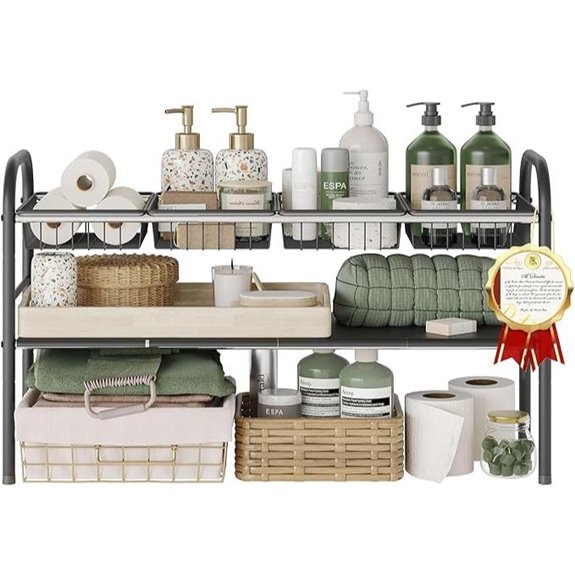 NETEL 2-Tier Expandable Under Sink Organizer with Baskets