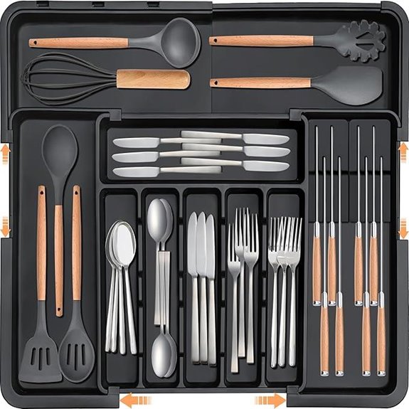 expandable silverware drawer organizer