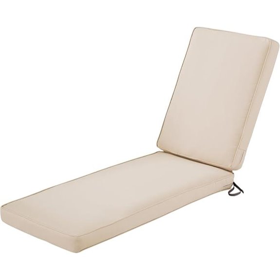 Montlake Outdoor Chaise Lounge Cushion FadeSafe & Water-Repellent