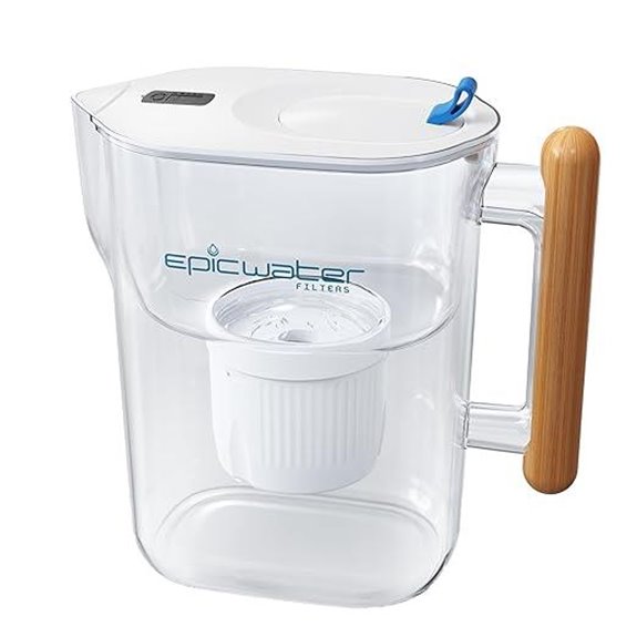 Epic Water Filters 10-Cup Filter Pitcher with Fluoride Removal