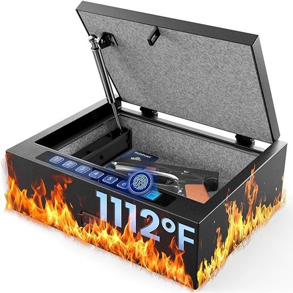 Fire-Resistant Handgun Safe with Biometric & Digital Access