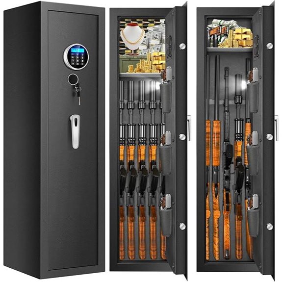 Fireproof Gun Safe with Digital Lock and Pockets